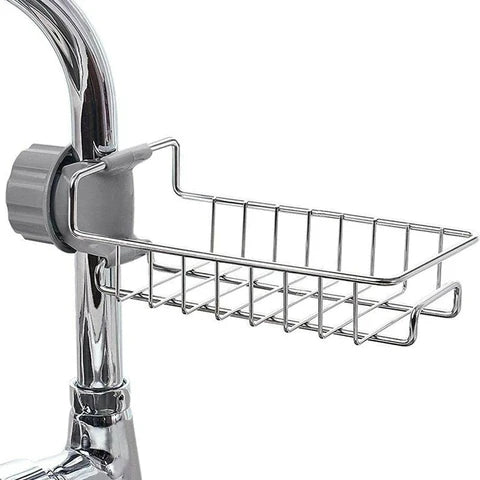 Kitchen Sink Faucet Organizer – Space-Saving Sponge & Soap Holder | Hygienic Sink Rack
